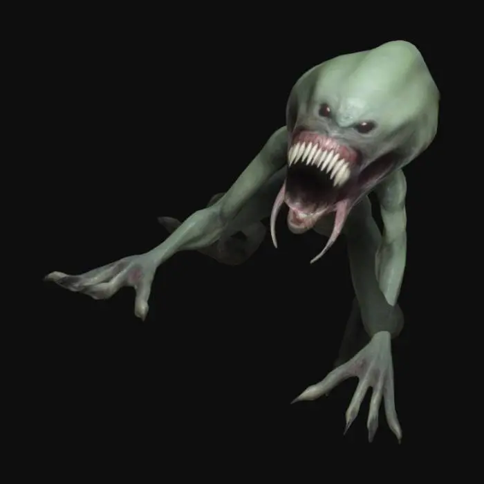 3D model for Alien like creature with huge fangs