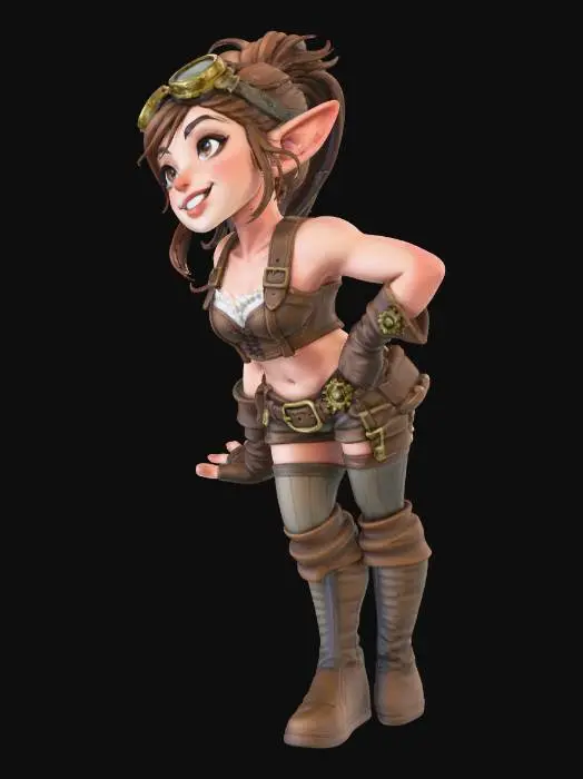 3D model for Take the provided reference image and create a full-body D&D-style miniature. Preserve the main pose, expression, and vibe of the reference, slightly exaggerating it for dynamic tabletop readability. Keep the theme and aesthetic of the reference: fantasy, sci-fi, cyberpunk, steampunk, or modern, depending on the source. Expand busts or partial figures into full-body proportionally balanced miniatures. The miniature should be baseless, full-color, highly detailed with textures informed by the reference image (clothing, skin, armor, accessories, or tech). Proportions should be consistent with other D&D-style miniatures for cohesive sets, designed for resin printing: solid geometry, thick enough limbs, no floating parts, readable from multiple angles, visually striking, and safe to print.