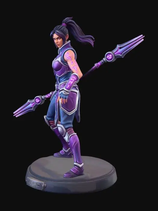 3D model for purple warrior