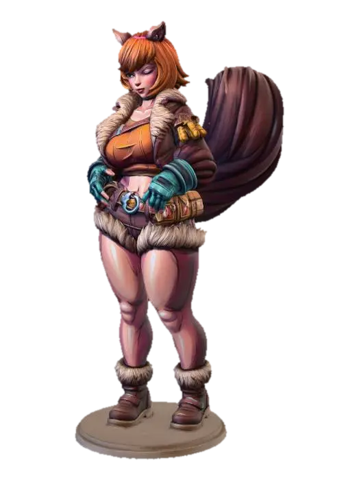 Squirrel Girl V6 - Marvelcomics 3D model, vytvořený pomocí AI
