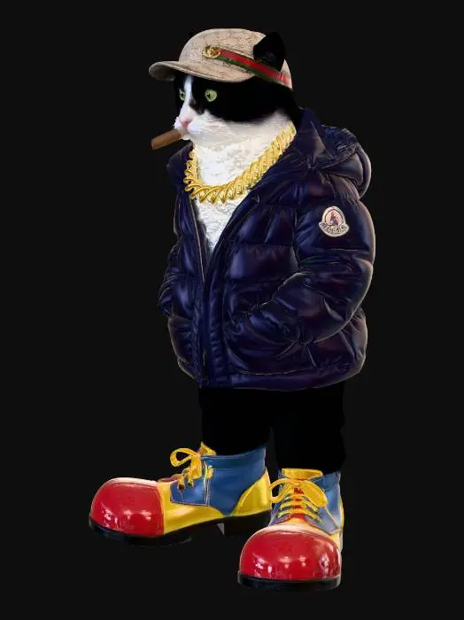 3D model for Dapper Cat in a Golden Chain