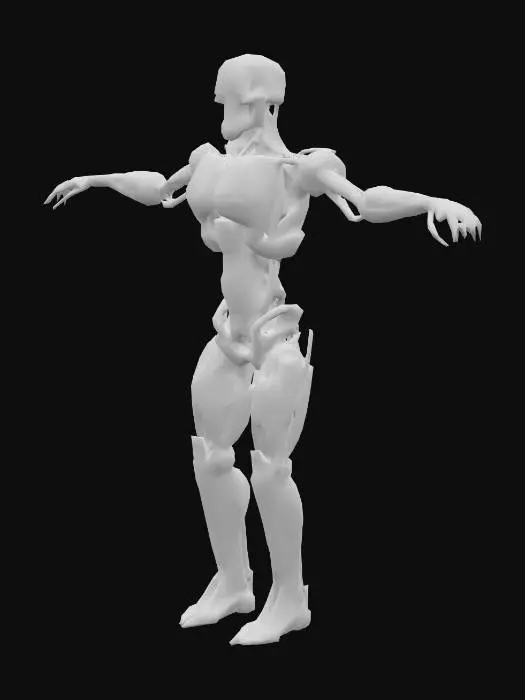 3D model for A game-ready 3D model of the Terminator T-800 in T-pose, glowing red eyes, realistic metallic endoskeleton, optimized low-poly topology, PBR textures (base color, roughness, metallic, normal, AO), rigged skeleton, ready for Unreal Engine 5 import, cinematic lighting, ultra realistic sci-fi style
