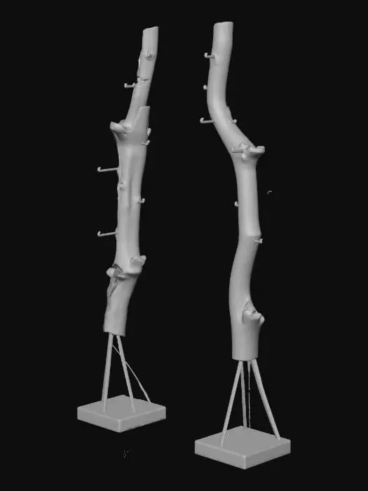 3D model for Rustic Wooden Coat Racks