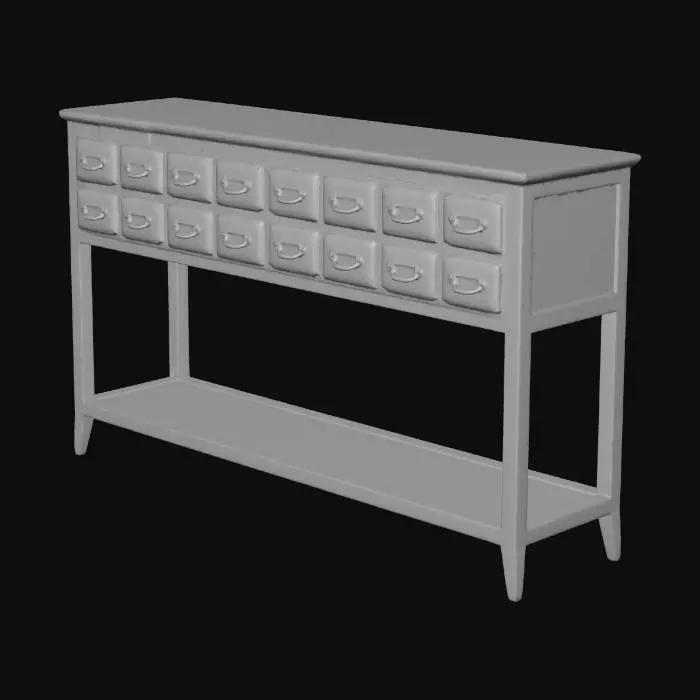 3D model for Wooden Console Cabinet