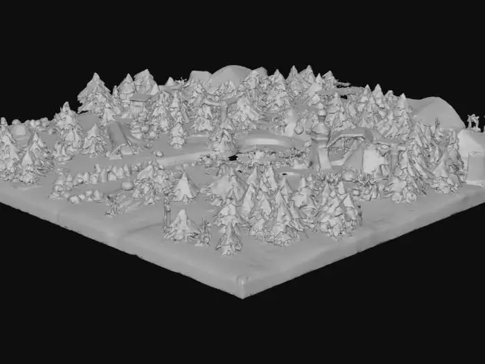 3D model for Forest Village Serenity, #Halloween2025#,Castor woods