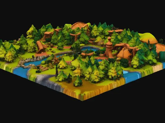 3D model for Forest Village Serenity, #Halloween2025#,Castor woods