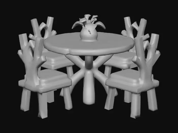 3D model for Woodland Dining Set