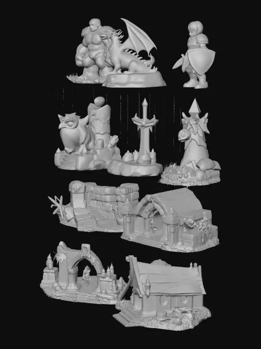 3D model for Fantasy Adventure Quest test plusieurs photo