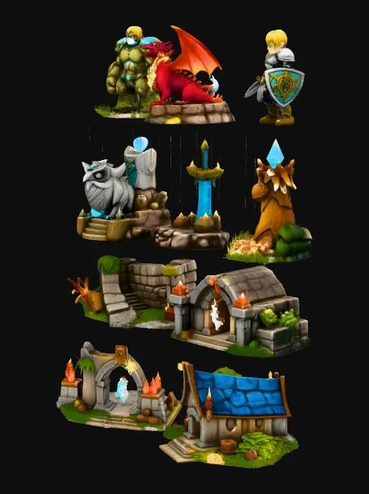 3D model for Fantasy Adventure Quest test plusieurs photo