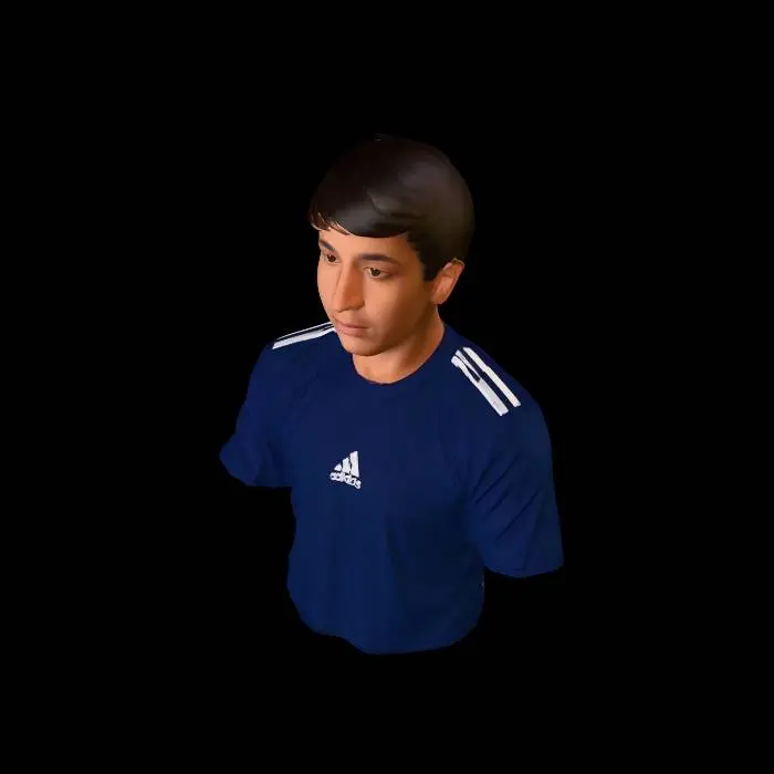 3D model for Portrait of a Young Man in a Blue Adidas Shirt