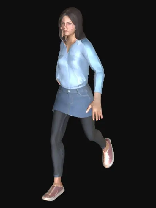 3D model for simple citizen women at T pose