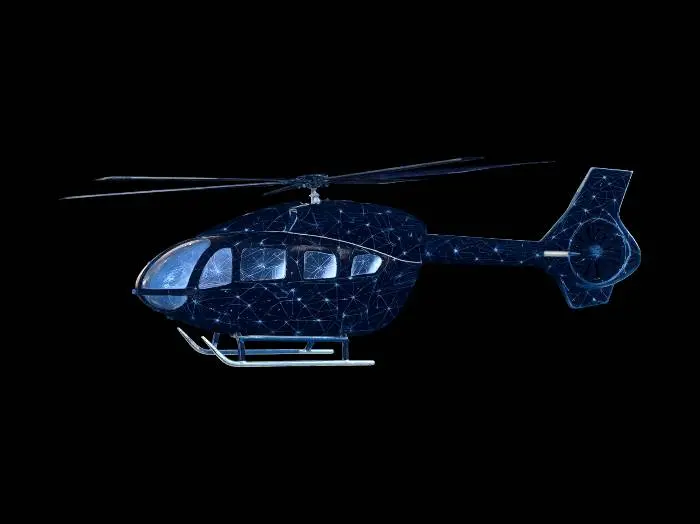 3D model for Neon Wireframe Helicopter