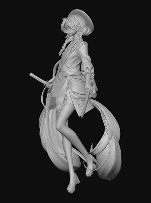 3D model for Cerulean Blade Maiden