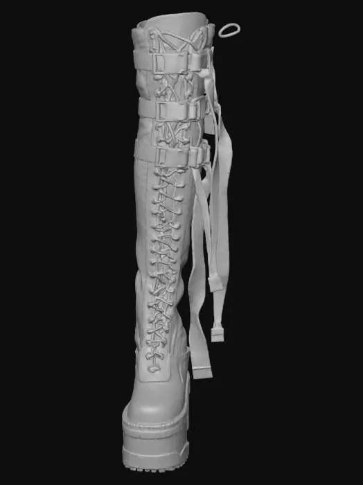 3D model for Gothic Over-the-Knee Boot