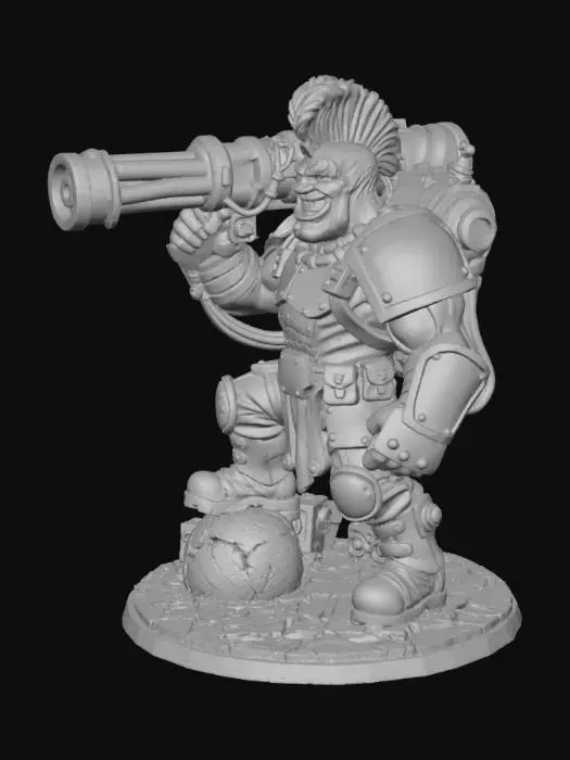 3D model for Cyber Punk Warrior