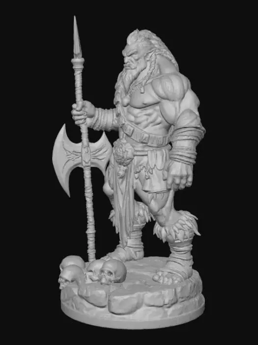 3D model for Figurine d’un orc guerrier inspiré de l’univers de World of Warcraft, sculpté dans un style heroic-fantasy détaillé, posture dynamique et puissante, tenant une hache massive runique à deux mains. L’orc porte une armure lourde faite d’acier et d’os, couverte de cicatrices et de symboles tribaux gravés. Visage féroce avec de grandes défenses, cheveux tressés, peau verte foncée. Il rugit vers le ciel sur un socle rocheux décoré de crânes et de bannière déchirée.
Rendu en résine grise, sans éléments flottants, avec une stabilité parfaite pour l’impression 3D.
Échelle 1:18 (environ 10 cm de haut).
Éclairage dramatique, style artistique Blizzard, textures détaillées mais équilibrées.
Ultra-détaillé, figurine de collection, ambiance épique et ajoute couleur et texture