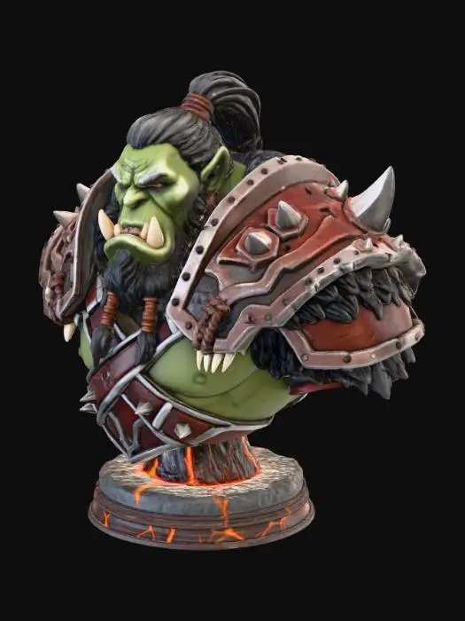3D model for Orc Warlord Bust