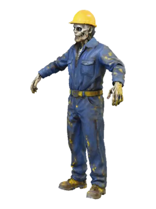 Zombie #24 - Apocalypse 3D model, vytvořený pomocí AI