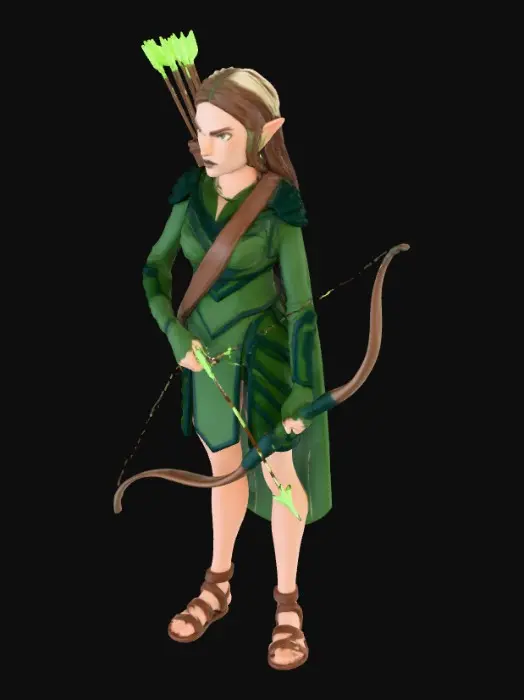 3D model for uhud okçusu