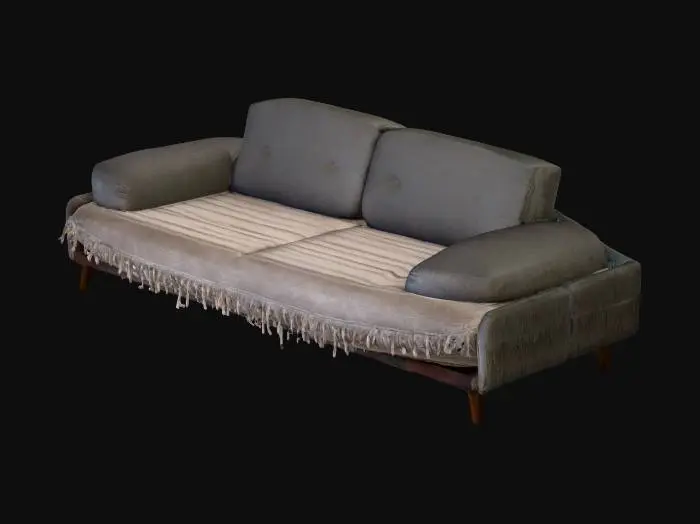 3D model for Cozy Grey Sofa Scene