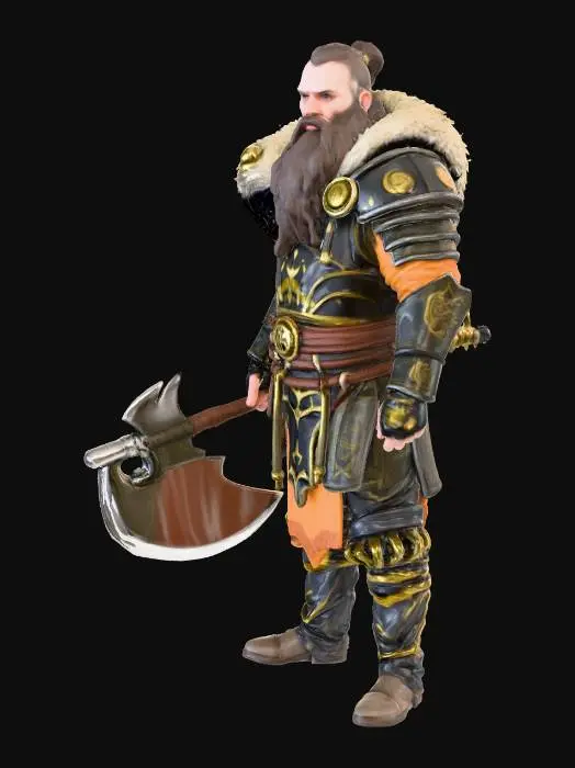 3D model for Axewielder Warrior