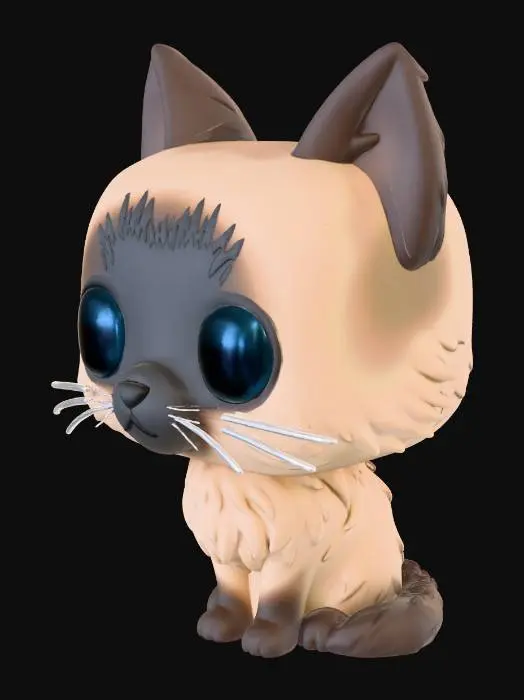 3D model for Plush Siamese Cat