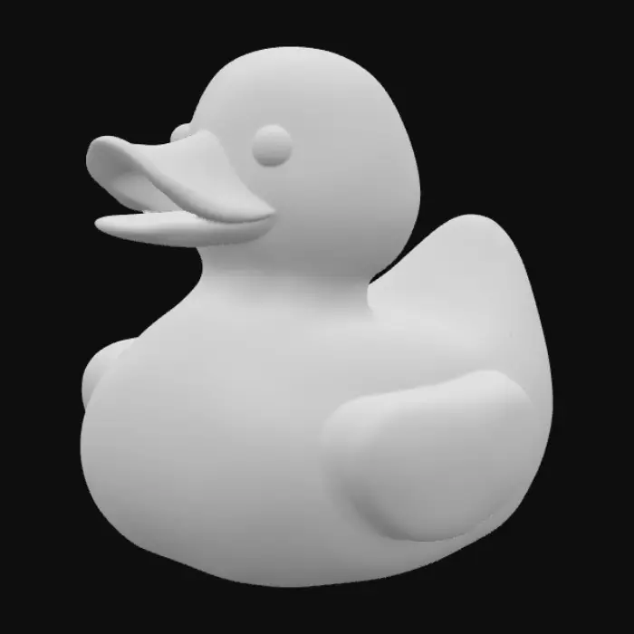 3D model for A simple rubber ducky thats yellow, orange beack