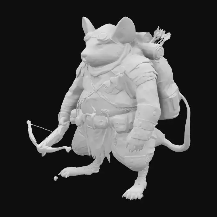 3D model for Artful Rodent Warrior