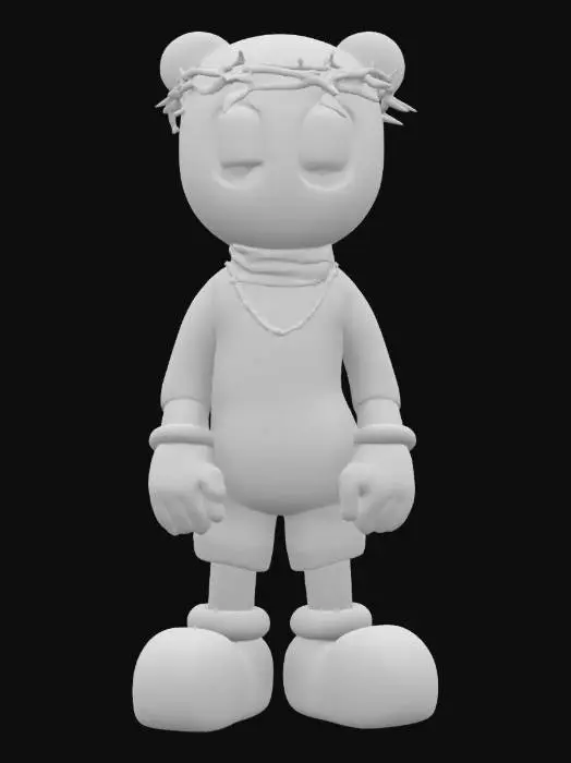 3D model for Pensive Bear Character