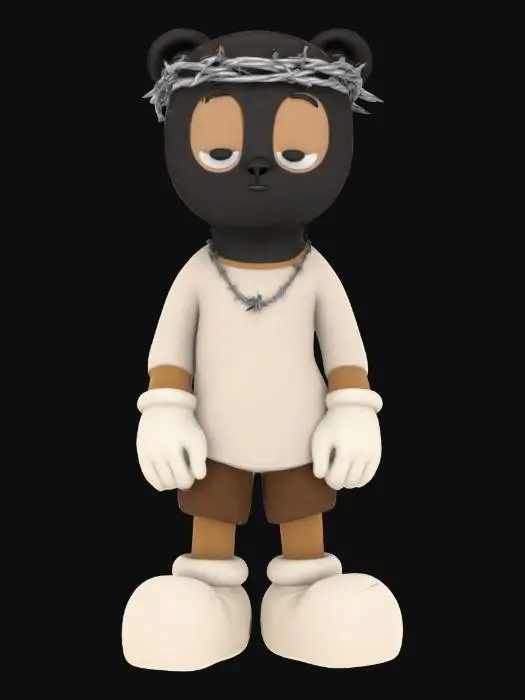 3D model for Pensive Bear Character