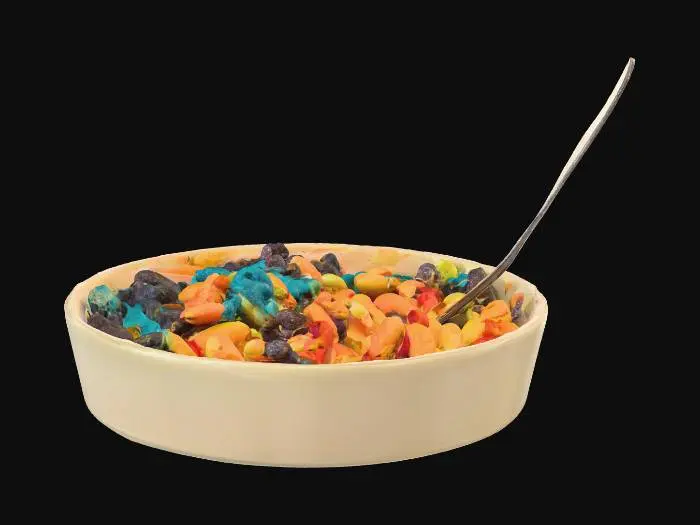 3D model for Colorful Cereal Breakfast