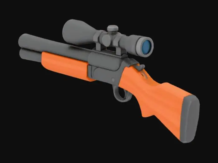 3D model for Double-Barrel shotine