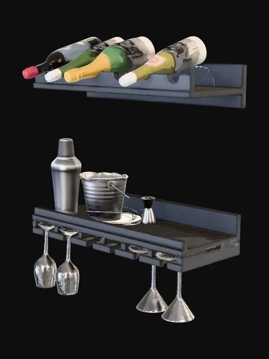 3D model for Wine and Cocktail Bar Accessories