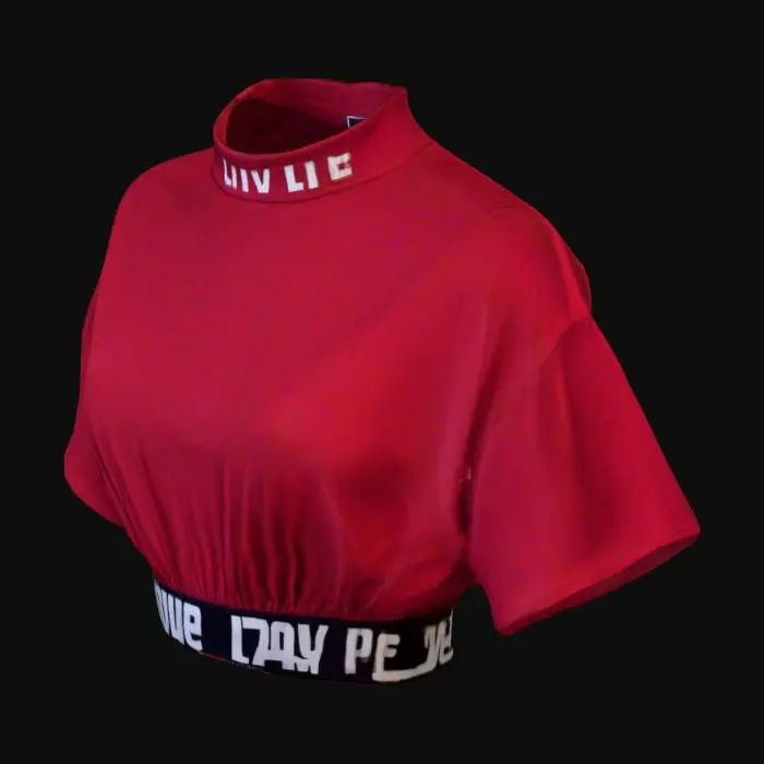 3D model for Red Sporty Tee