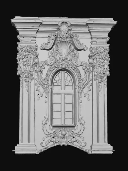 3D model for Ornate Baroque Window