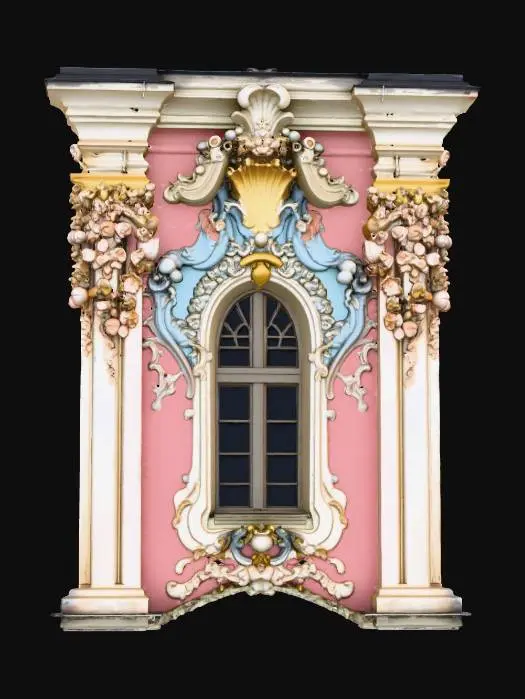 3D model for Ornate Baroque Window