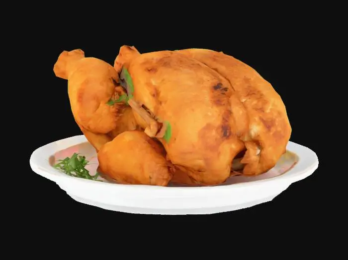 3D model for full fried chicken from the oven