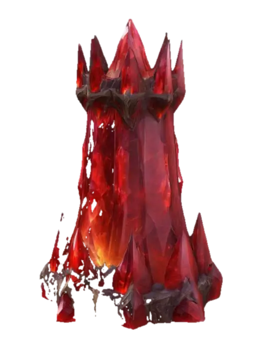 red Crystal fantasy Tower from world of warcraft - Worldofwarcraft 3D model, vytvořený pomocí AI