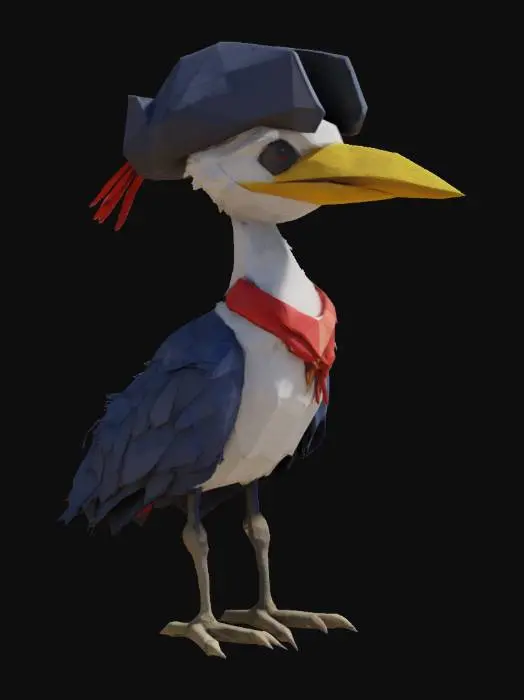 3D model for Aviator Heron, #game figure#