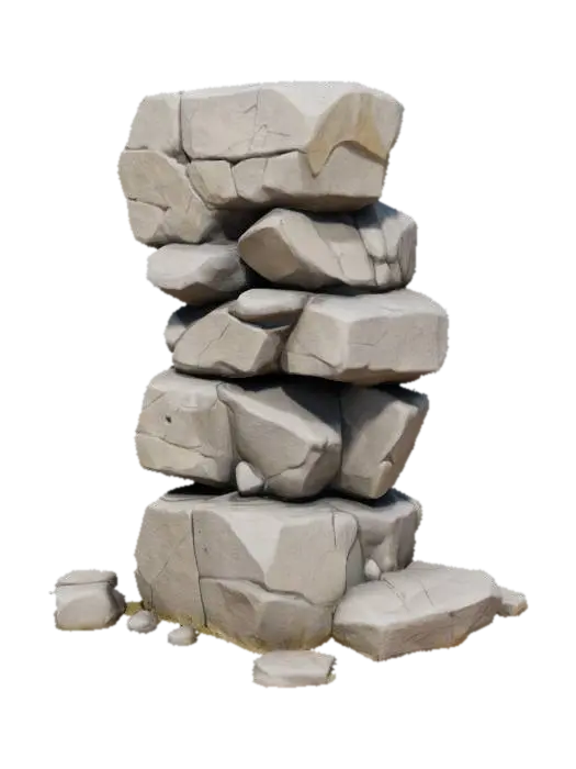 Rock Balance Tower, #garden# 3D-model, gegenereerd door AI