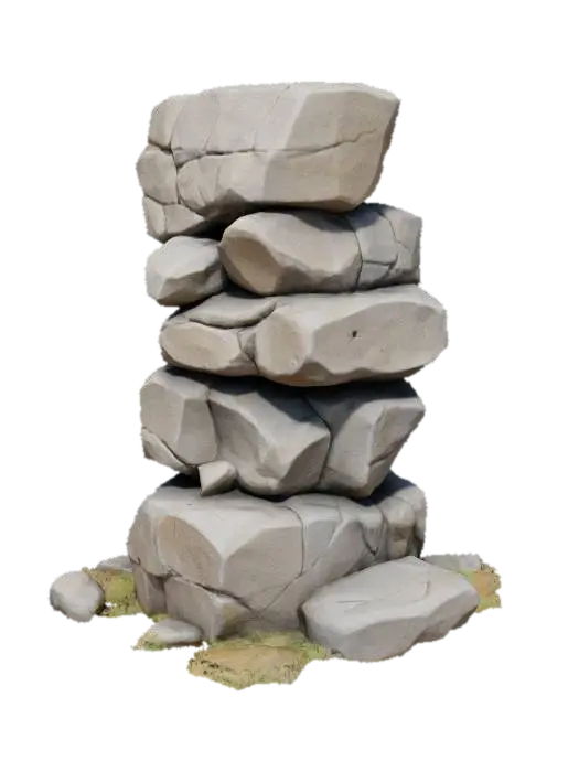 Rock Balance Tower, #garden# 3D-model, gegenereerd door AI