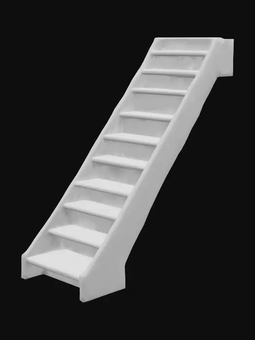 3D model for Wooden Steps Illustration