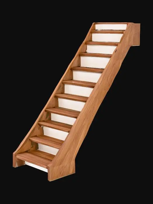 3D model for Wooden Steps Illustration