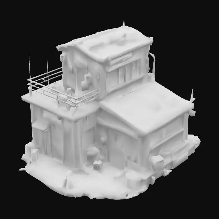 3D model for Winter Cabin Retreat