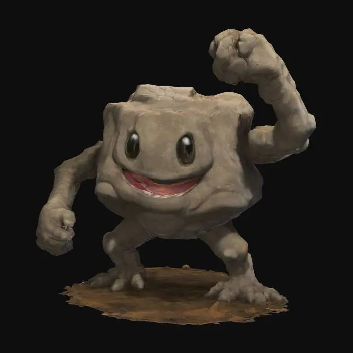 3D model for Rocky Grin, #SketchTo3D#