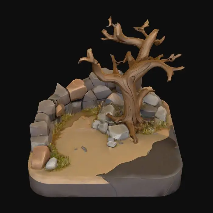 3D model for Desert Oasis