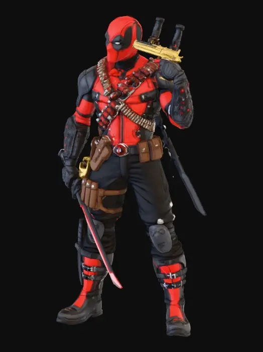 3D model for Deadpool Merc with Gear