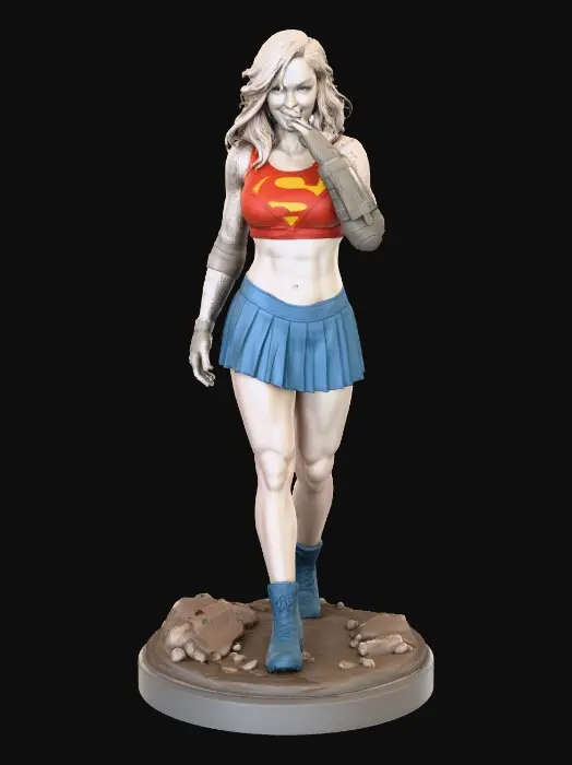 3D model for Supergirl Figure - Cute