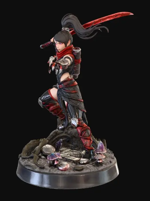 3D model for Katana Girl - Last Stance