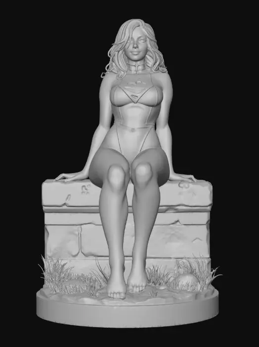 3D model for Supergirl Sitting